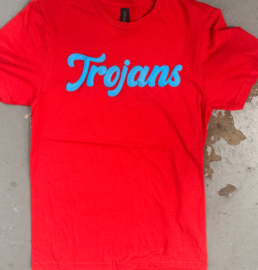 Trojans Glitter Puff Tee