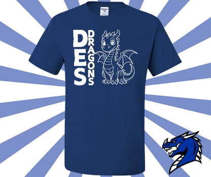 DES Dragons Mascot Graphic Tee