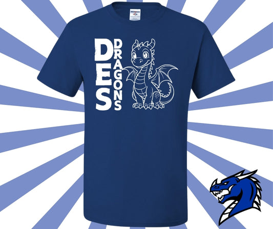 DES Dragons Mascot Graphic Tee