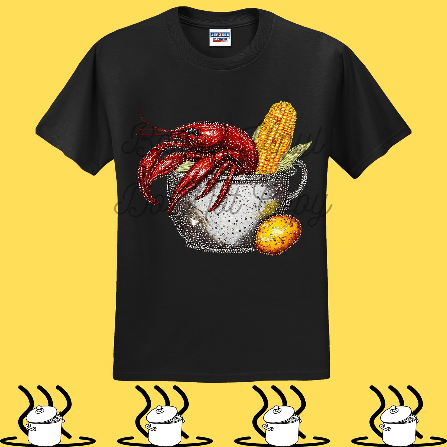 Bling Bling Faux Bling Crawfish Boil Tee