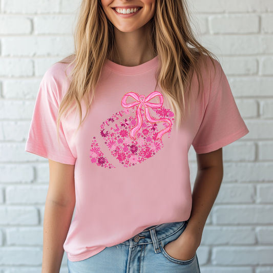 Floral Coquette Pink Football