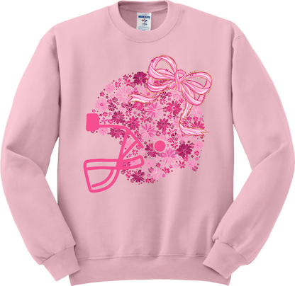 Floral Football Helmet Pink