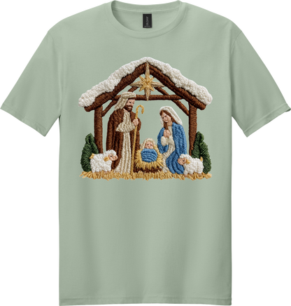 Faux Yarn Nativity Scene Top