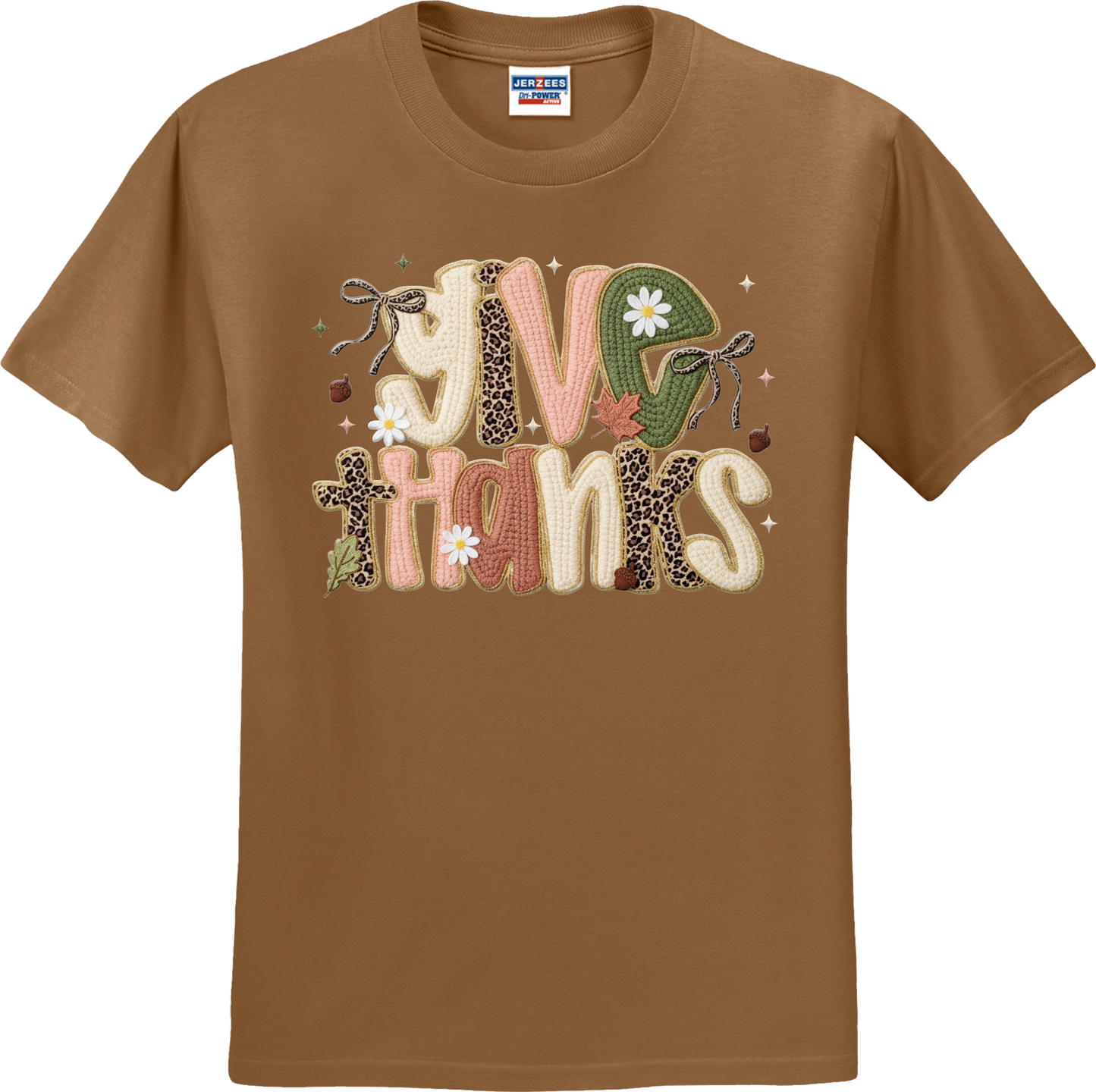 Give Thanks Faux Yarn Coquette Short Sleeve