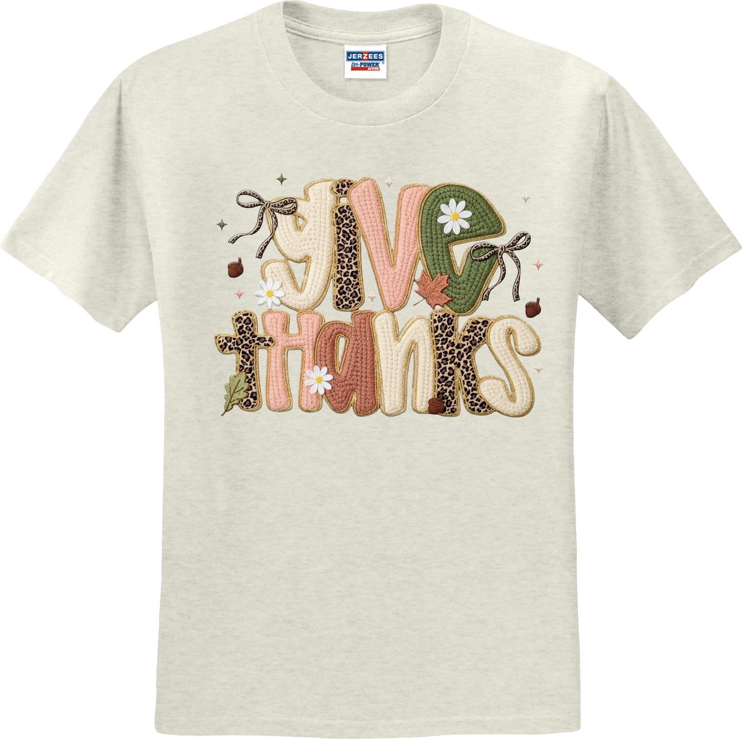 Give Thanks Faux Yarn Coquette Short Sleeve