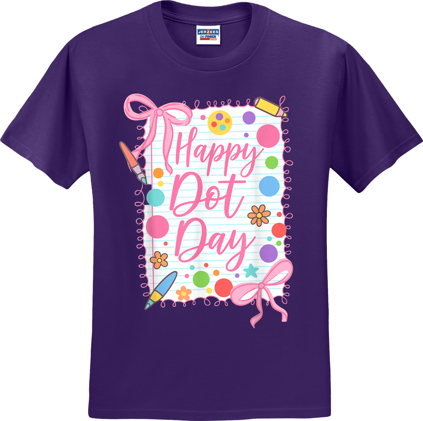 Happy Dot Day Girly Coquette Tee
