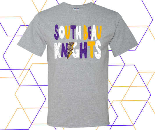 South Beau Knights Leopard Bolt Graphic Tee