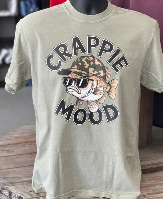 Crappie mood fishing graphic tee