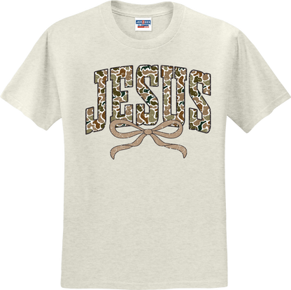 Jesus Distressed  Camo Coquette