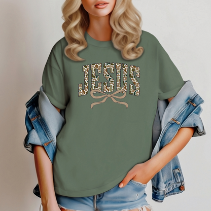 Jesus Distressed  Camo Coquette