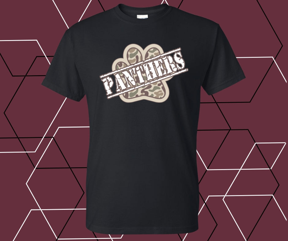 Panthers Camo Paw Graphic Tee