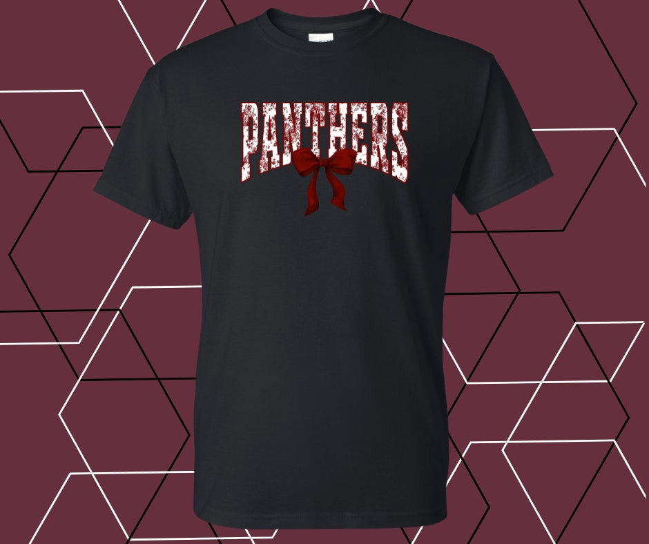 Panthers Maroon Coquette Graphic Tee