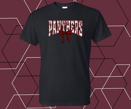 Panthers Maroon Coquette Graphic Tee