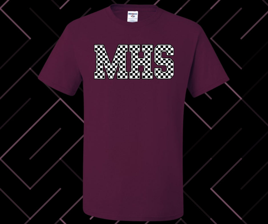 MHS (Merryville) Checker Graphic Tee