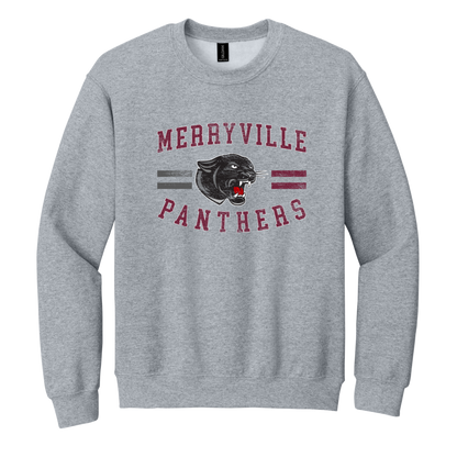Merryville Panthers Mascot Vintage Striped Tee