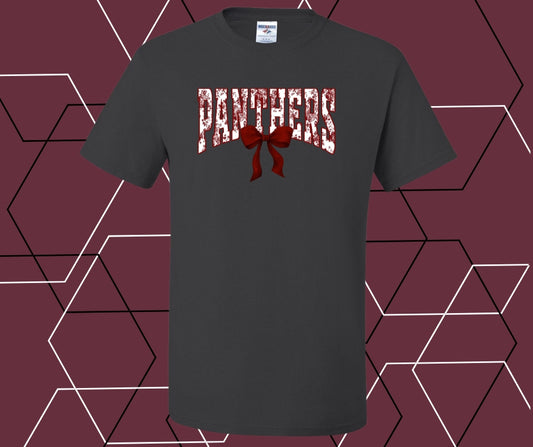 Panthers Maroon Coquette Graphic Tee