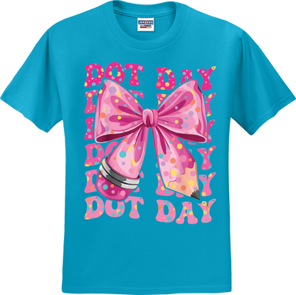 Pink Bow Coquette Dot Day Tee