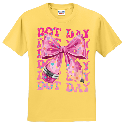 Pink Bow Coquette Dot Day Tee