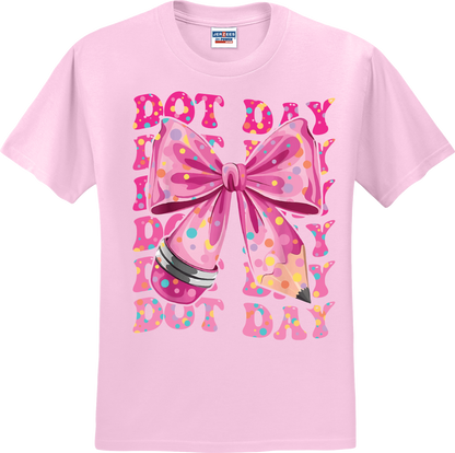 Pink Bow Coquette Dot Day Tee