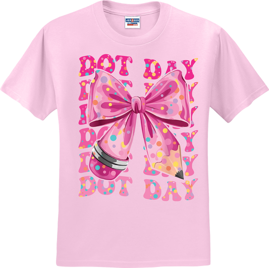 Pink Bow Coquette Dot Day Tee