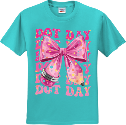 Pink Bow Coquette Dot Day Tee