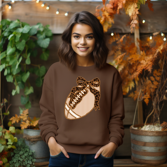 Football Coquette Faux SeerSucker Tee