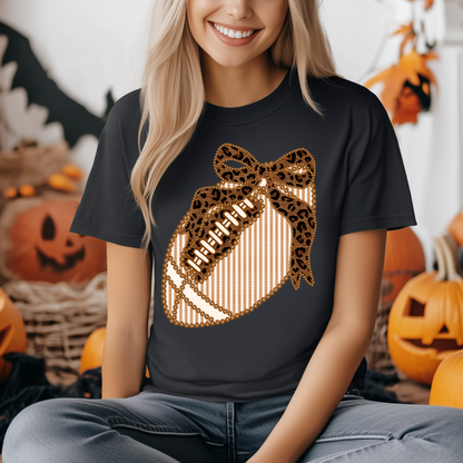 Football Coquette Faux SeerSucker Tee