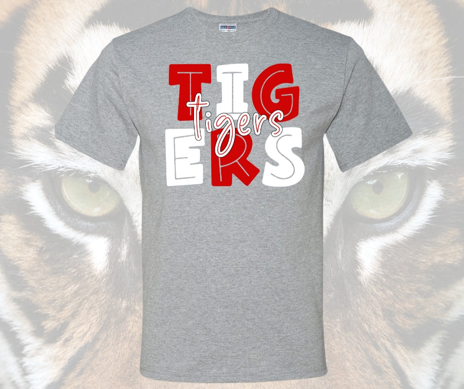 Tigers Red/White Graphic Tee
