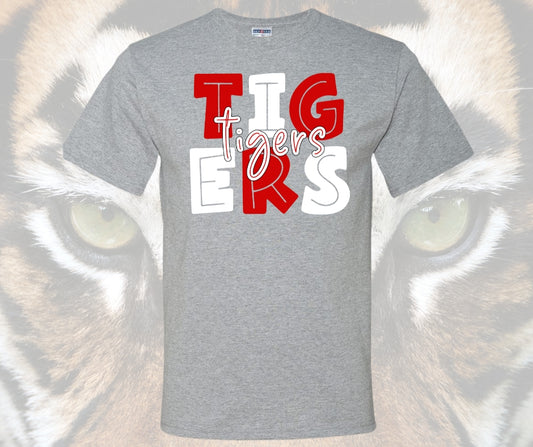 Tigers Red/White Graphic Tee