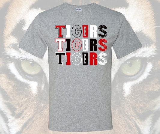 Tigers Block Lettering Graphic Tee