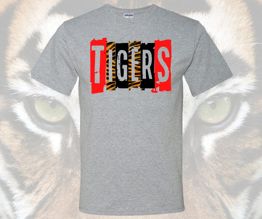 Tigers license Plate Design Graphic Tee