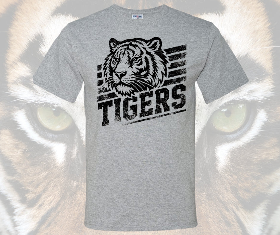 Tigers Distressed Throwback Graphic Tee