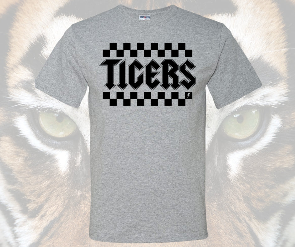 Checkered Retro Tigers Graphic Tee