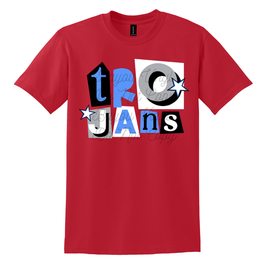 Trojans Y-2k Color Block tee