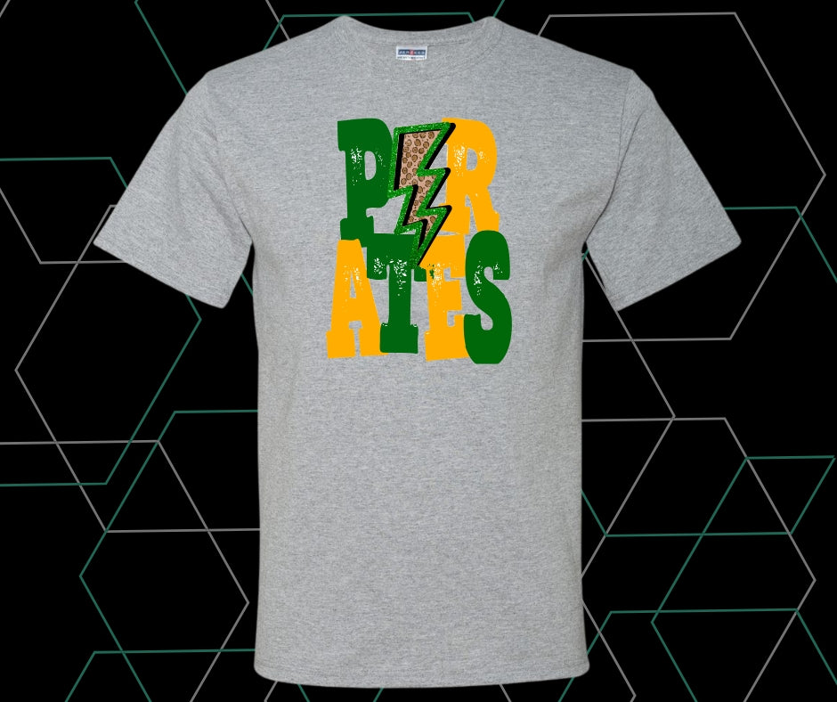 Pirates Retro Lighning Bolt Graphic