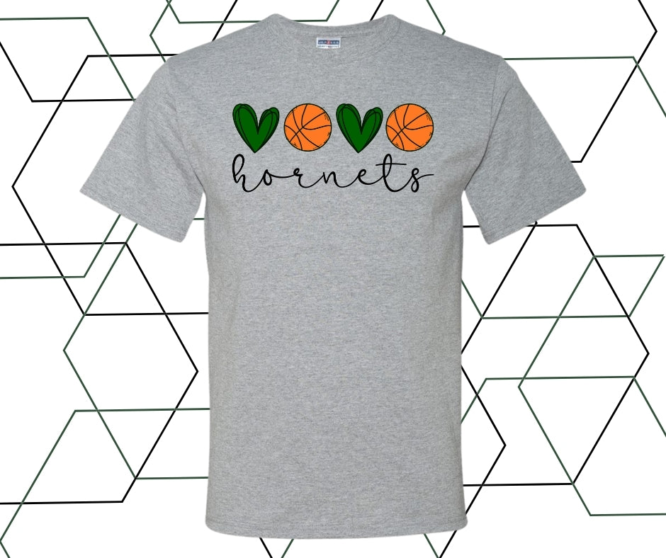Hornets Love Basketball Graphic Tee