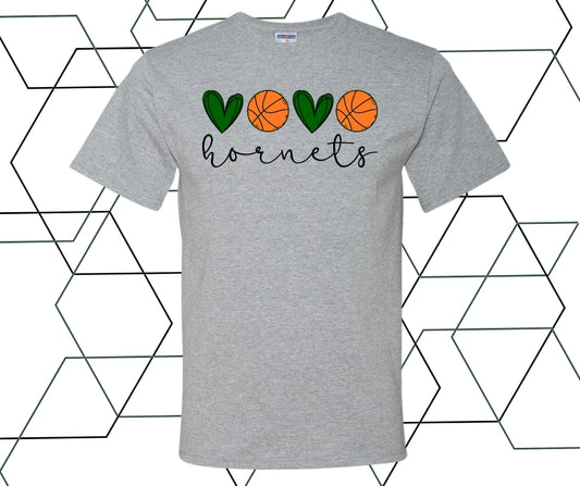 Hornets Love Basketball Graphic Tee