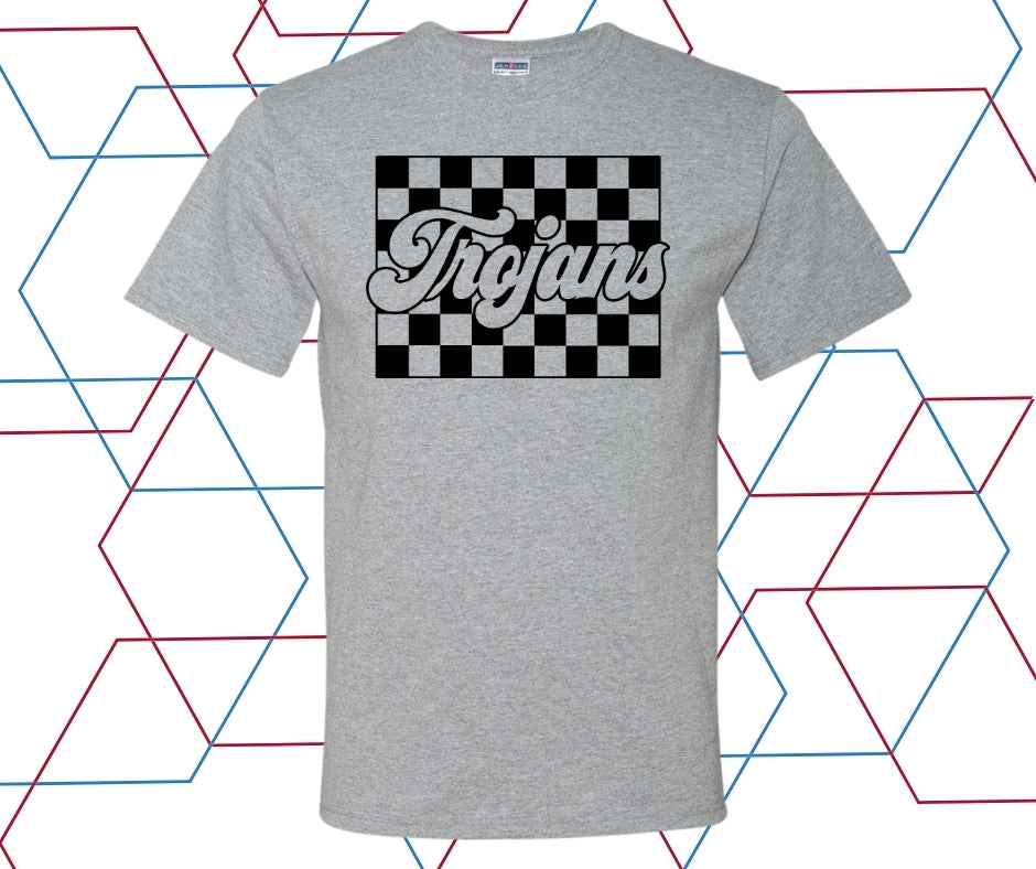 Checkered Trojans Graphic Tee