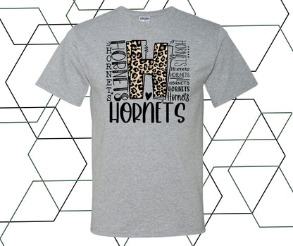 Hornets Leopard Collage Graphic Tee