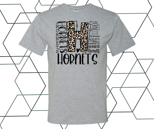 Hornets Leopard Collage Graphic Tee