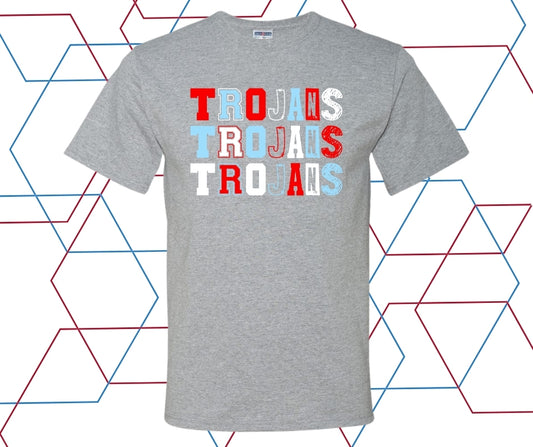 Trojans Block Lettering Graphic Tee