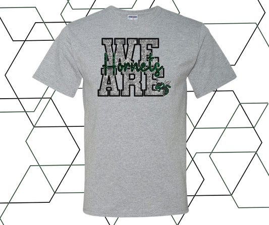 We Are Hornets Faux Rhinestone Graphic Tee