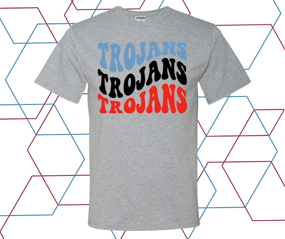 Trojans Retro Wave Graphic Tee