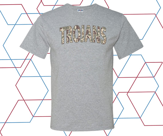 Trojans Camo Curve Graphic Tee