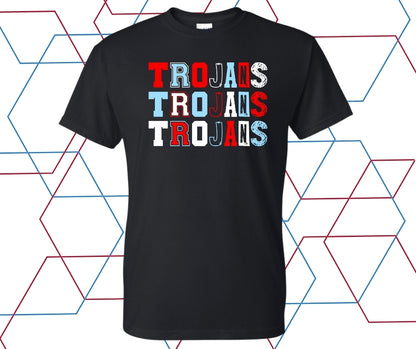 Trojans Block Lettering Graphic Tee