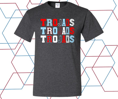 Trojans Block Lettering Graphic Tee