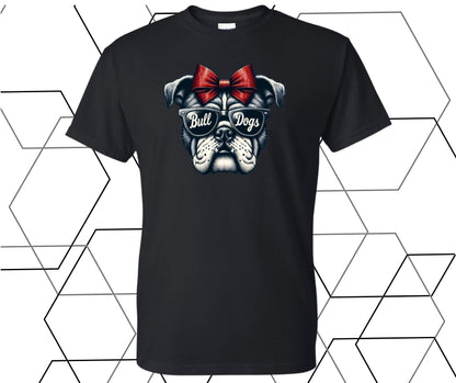 Girly Bulldogs Mascot Graphic Tee