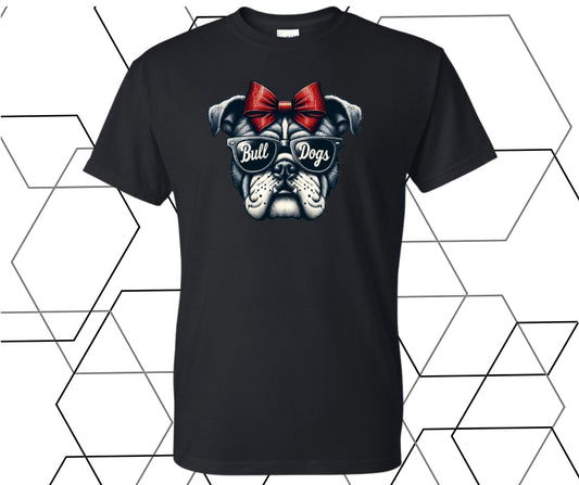 Girly Bulldogs Mascot Graphic Tee