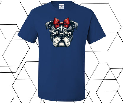 Girly Bulldogs Mascot Graphic Tee