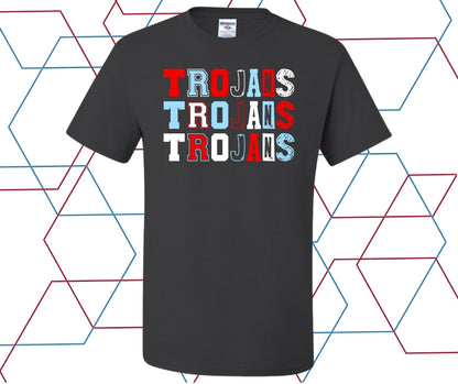 Trojans Block Lettering Graphic Tee